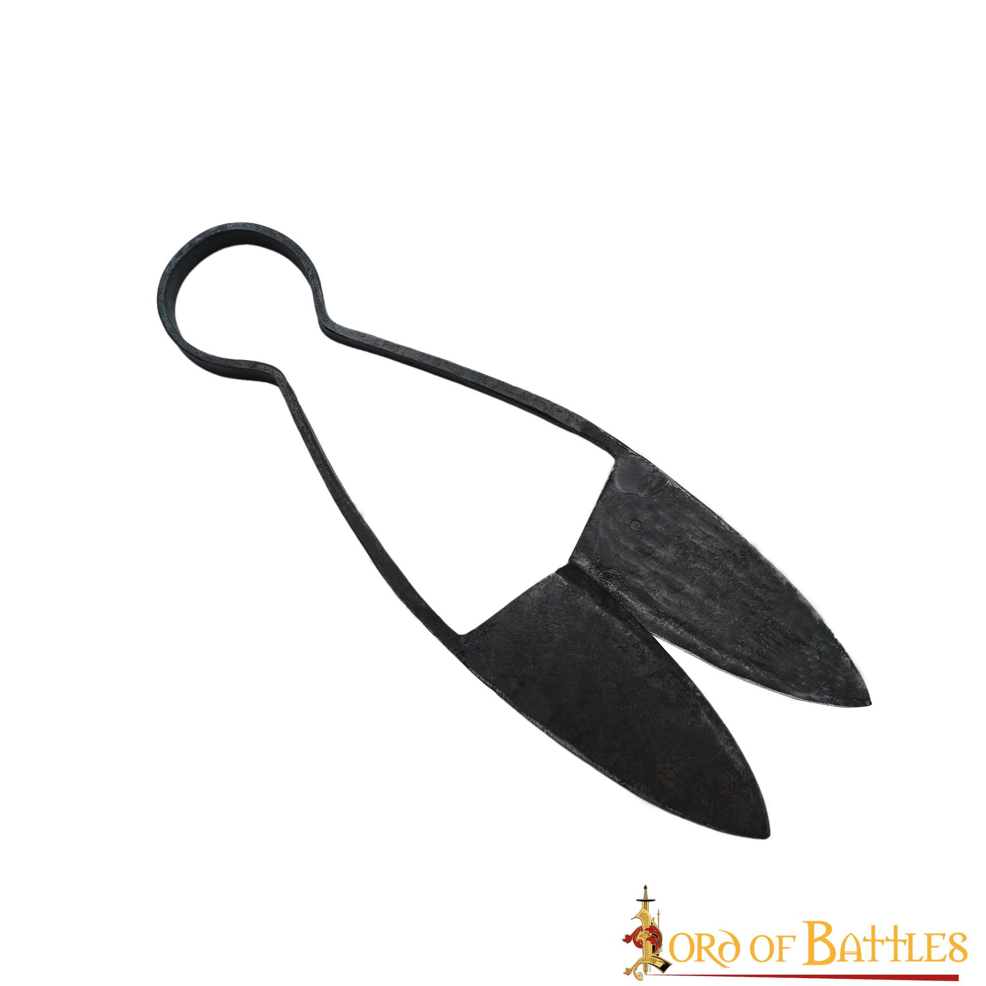 Medieval hand-forged iron scissors (24 cm.)