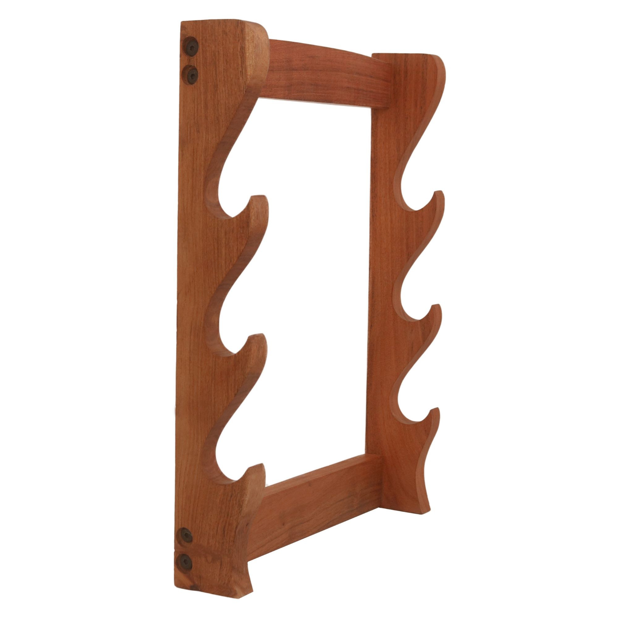Wooden wall bracket to hang 3 swords