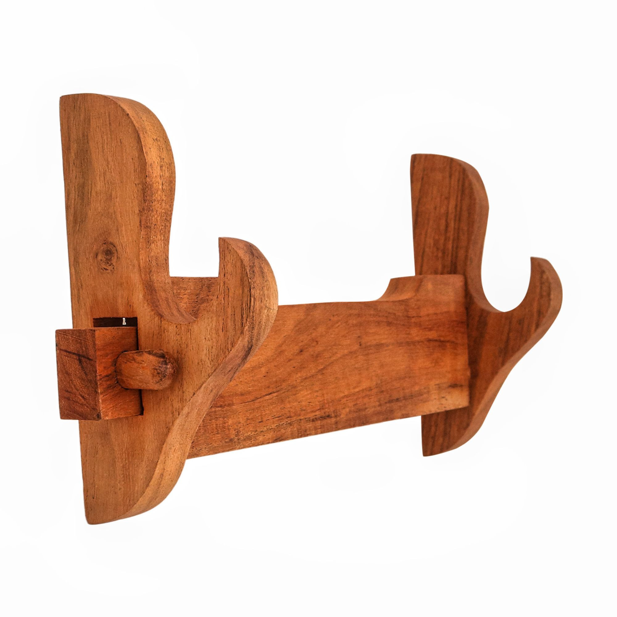 Wooden wall bracket to hang 1 katana