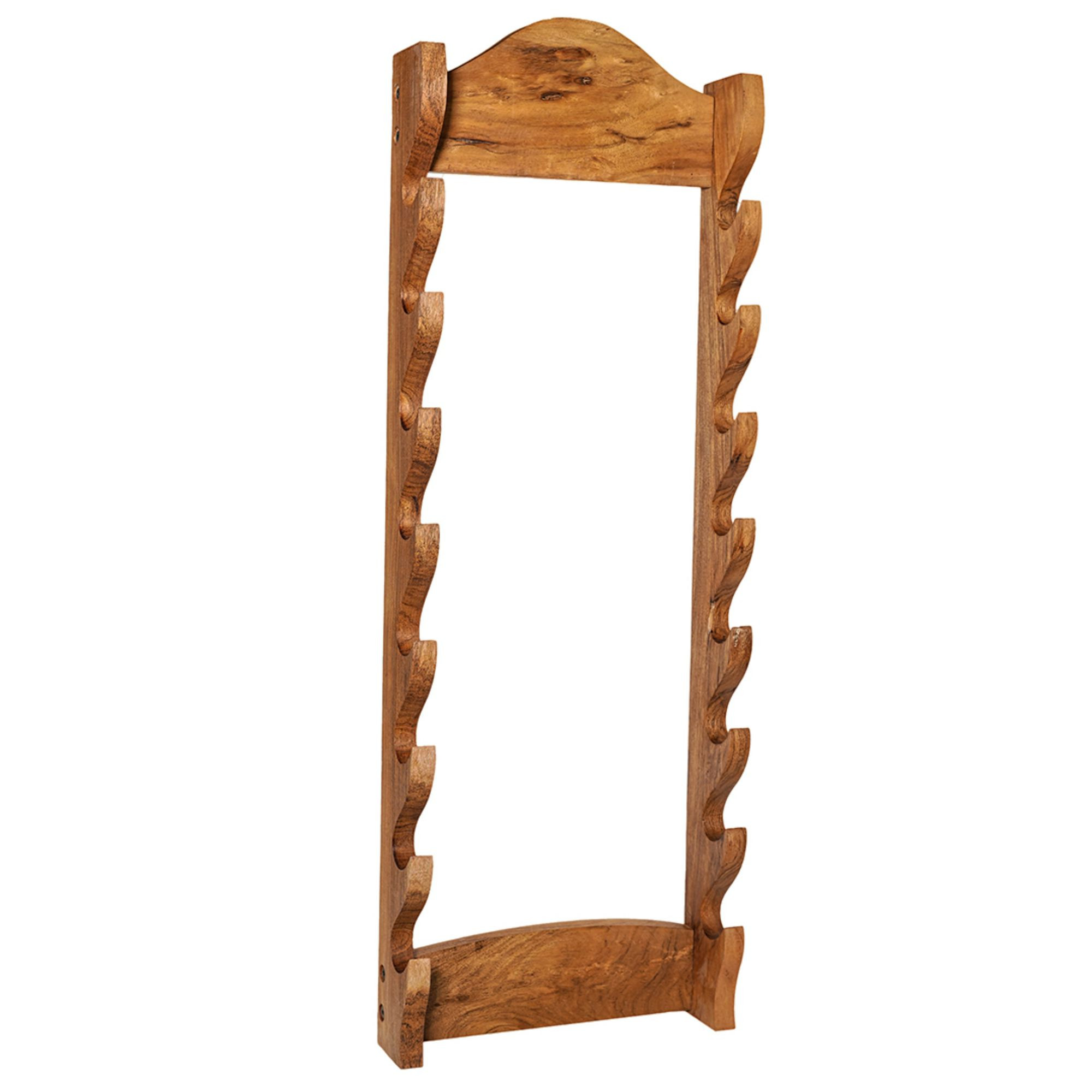 Wooden wall bracket to hang up to 8 swords
