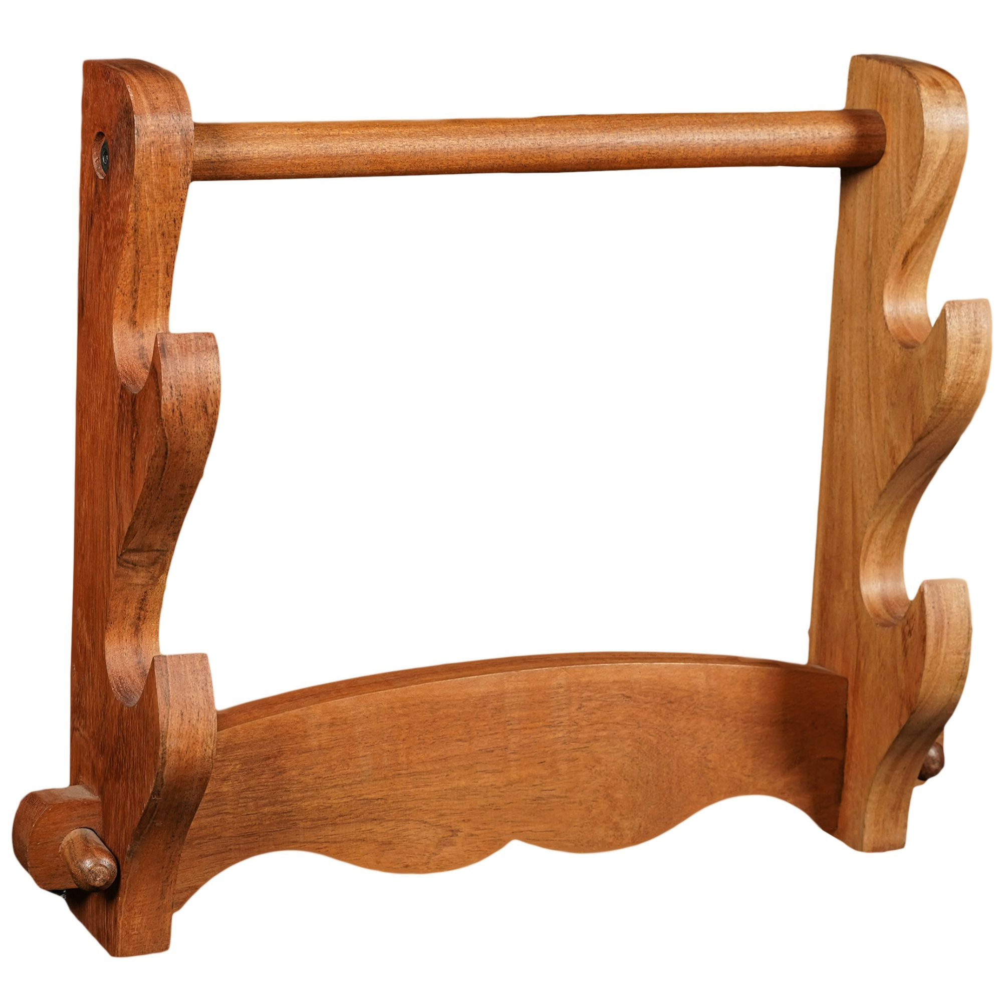Wooden wall bracket to hang 2 swords (38x30.5 cm.)