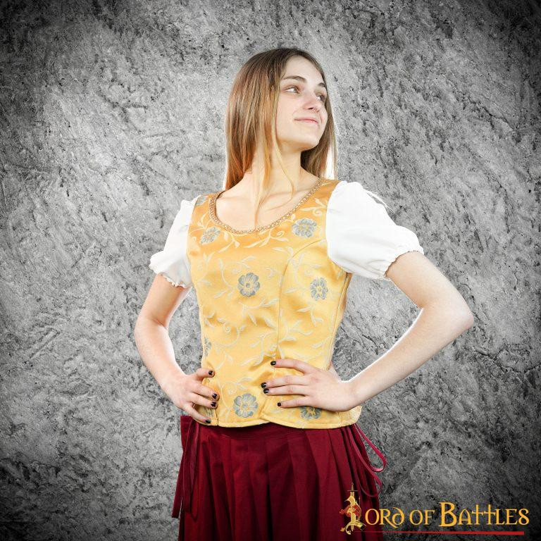 Goye Medieval and Renaissance Bodice - Yellow