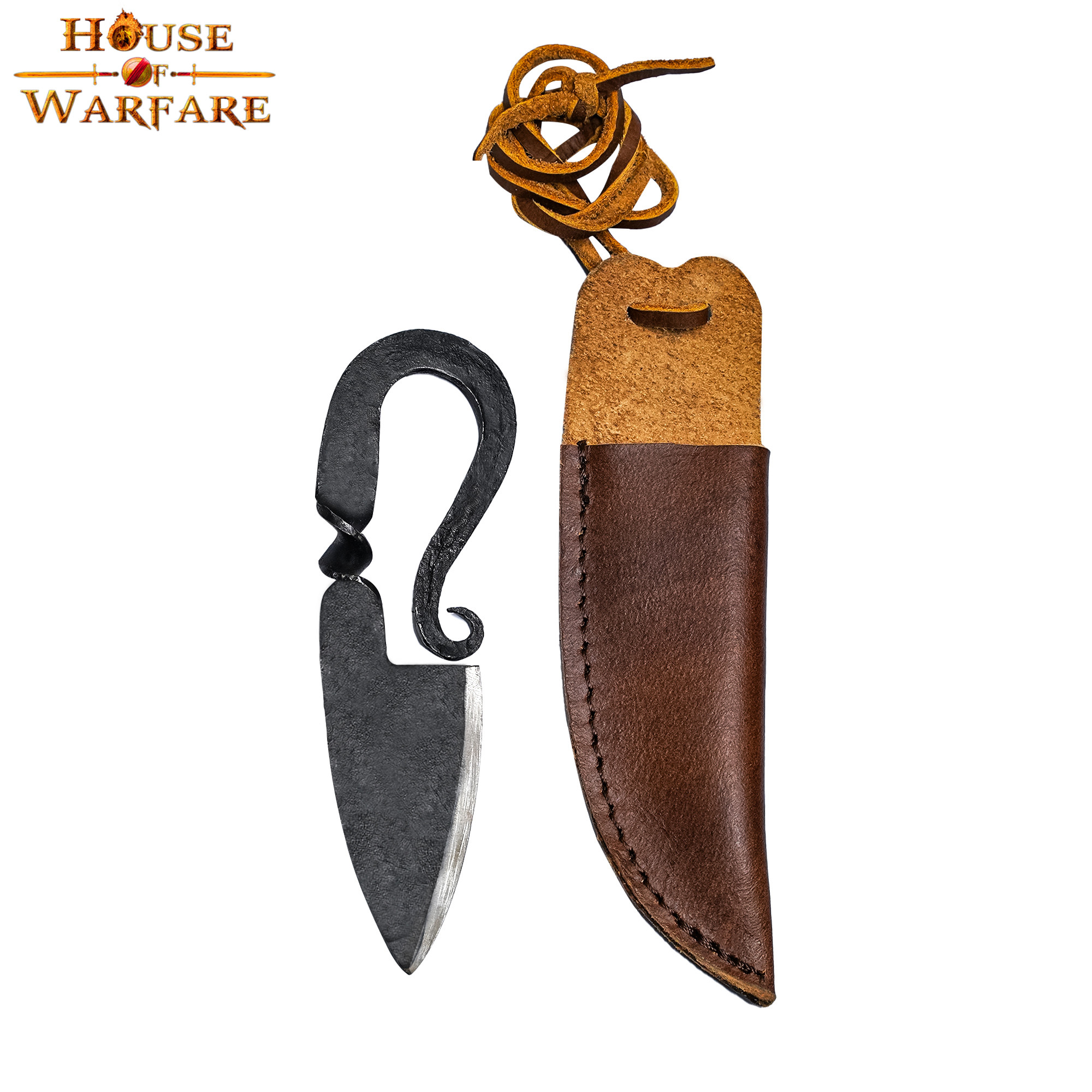 Medieval hand-forged iron knife (13.3 cm.)