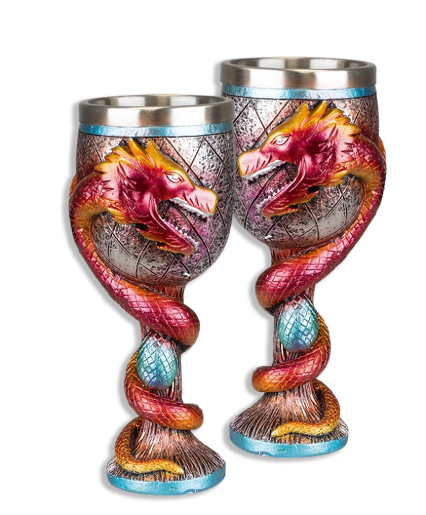 Medieval dragons cup (18x7.6 cm.)
