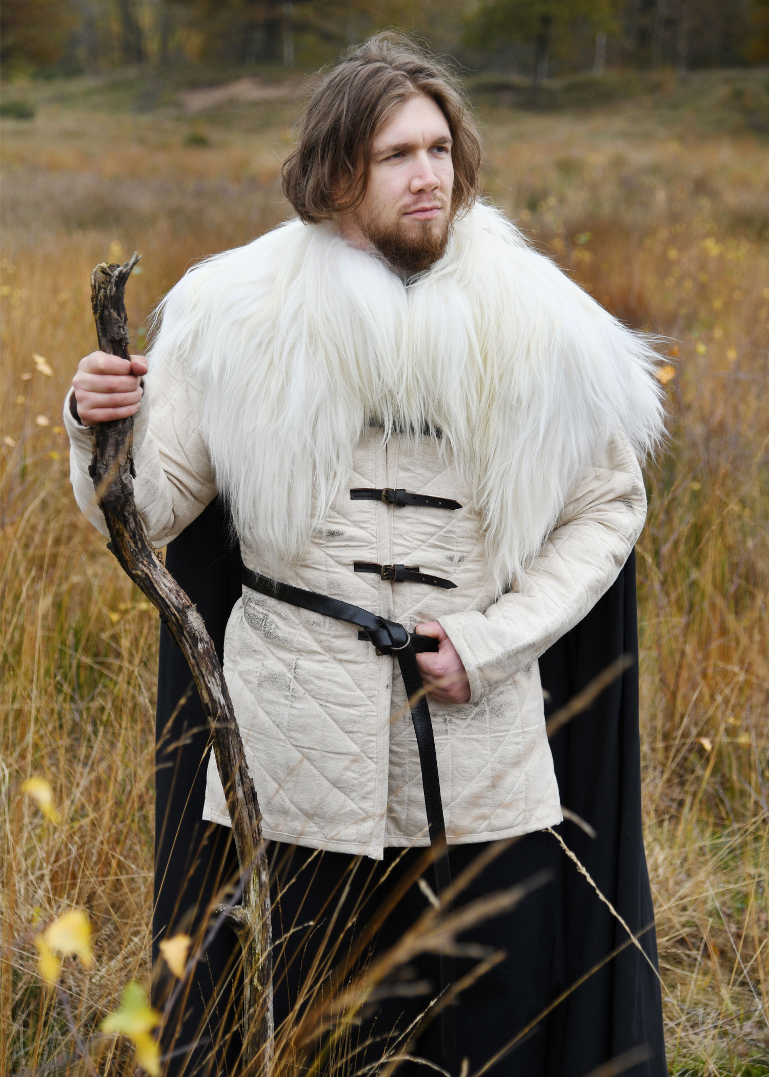 Nordic white sheep skin for shoulders