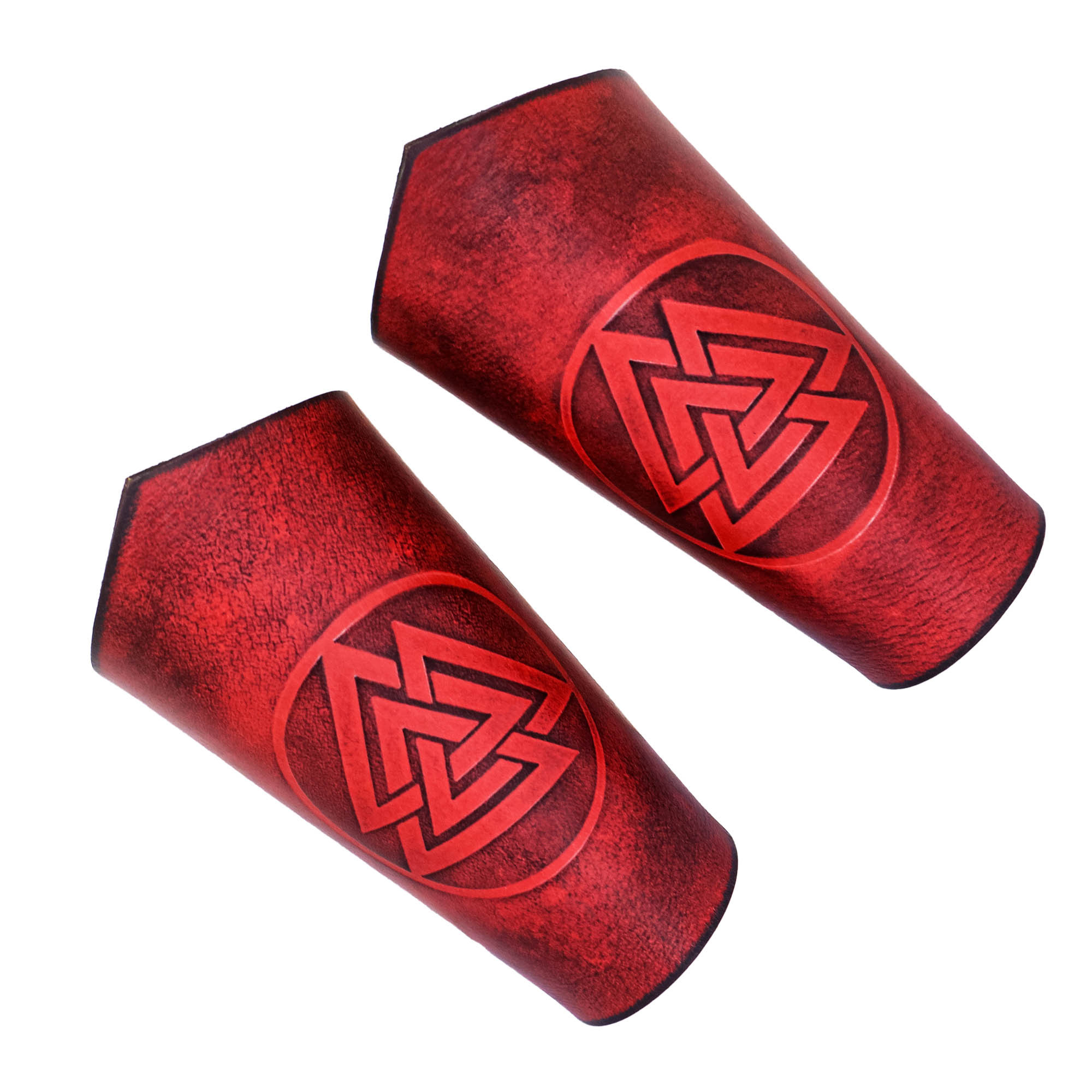 Norse Valknut Bracelets, Death Knot - Garnets