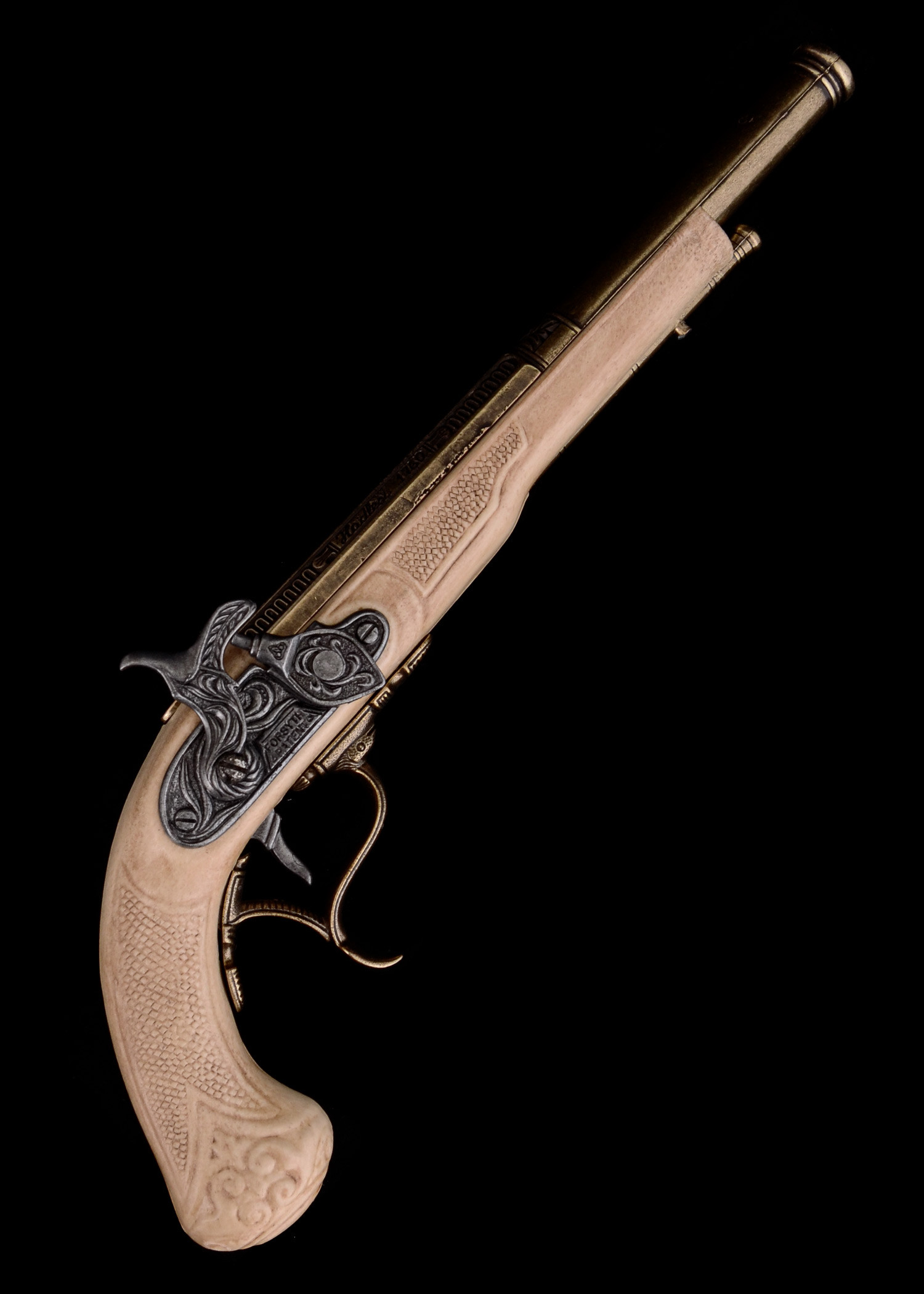Decorative flintlock dueling pistol (18th century)