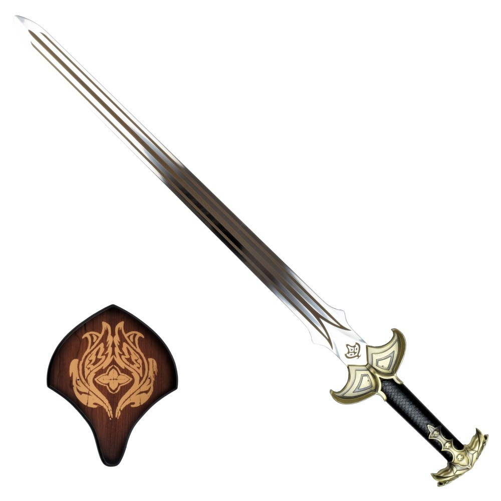 Decorative sword of Bard of the Hobbit, brass plated (98 cm.)