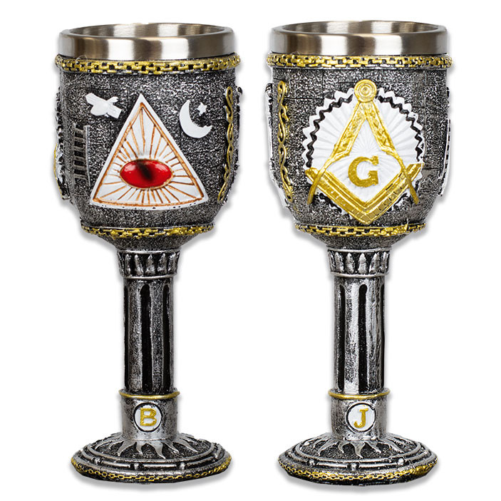 Resin cup of the Freemasons, resin and aluminum