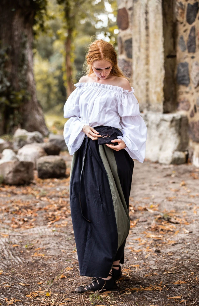 Classic medieval blouse model Emma, white color