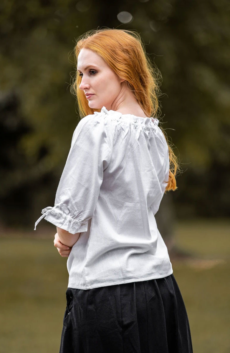 Medieval blouse for women, white
