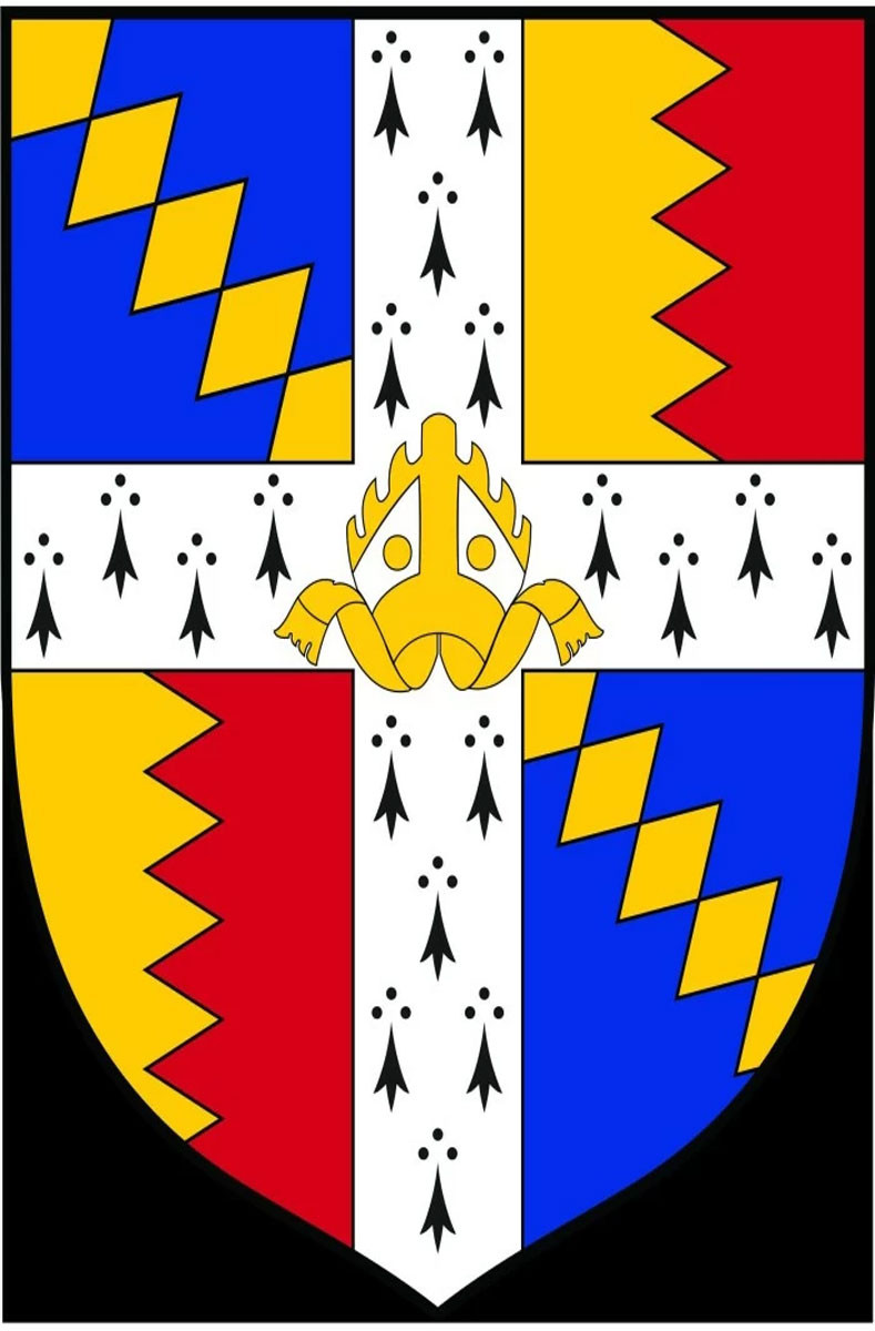 Medieval standard with quartered diamonds