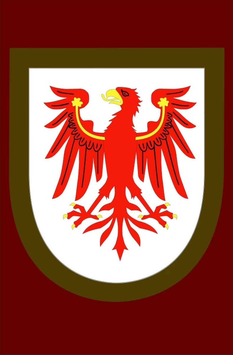 Medieval red eagle standard
