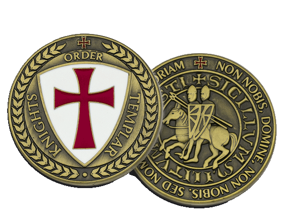 Knights Templar coin, old gold