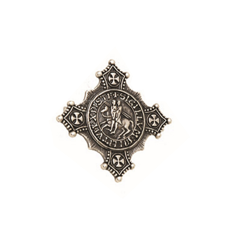 Knights Templar seal brooch (4.8 cm.)