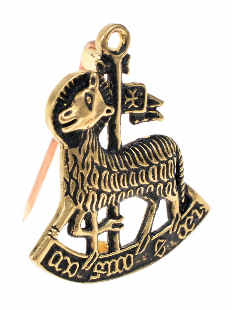 Agnus Dei pilgrim bronze brooch