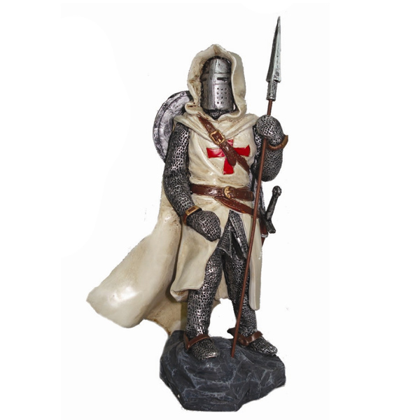 Miniature Templar Knight with spear (22 cm.)