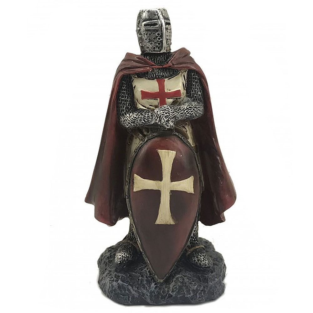 Miniature Templar Knight with red shield (12 cm.)