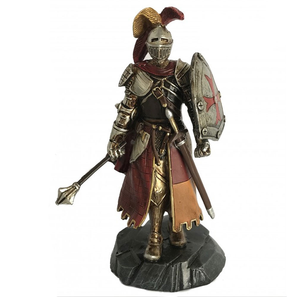 Miniature Templar Knight with mace and shield (12 cm.)