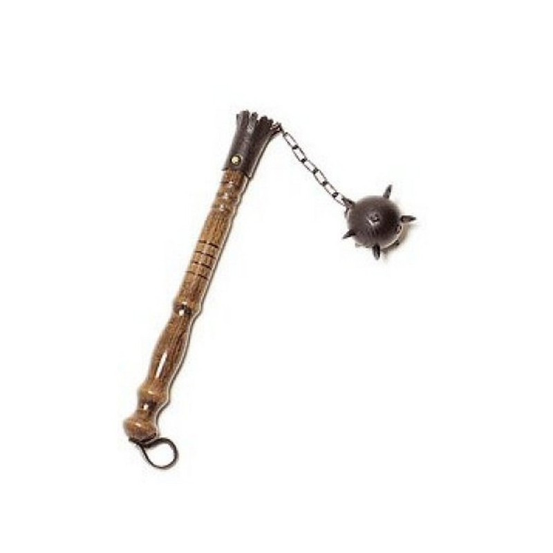 Medieval mace 1 head, wood color (46 cm.)