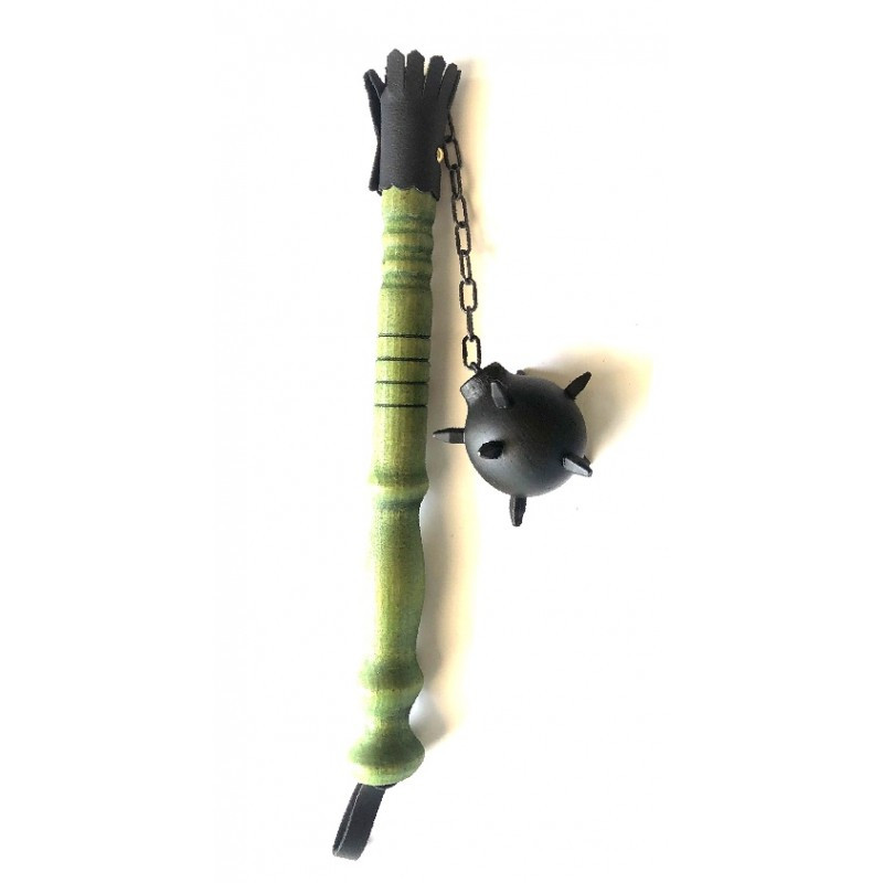 Medieval mace 1 head, green color (46 cm.)