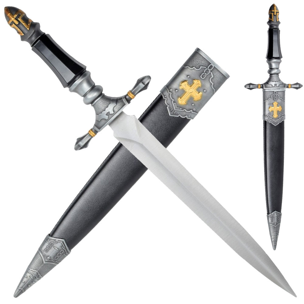Decorative dagger Templar symbols (42 cm.)