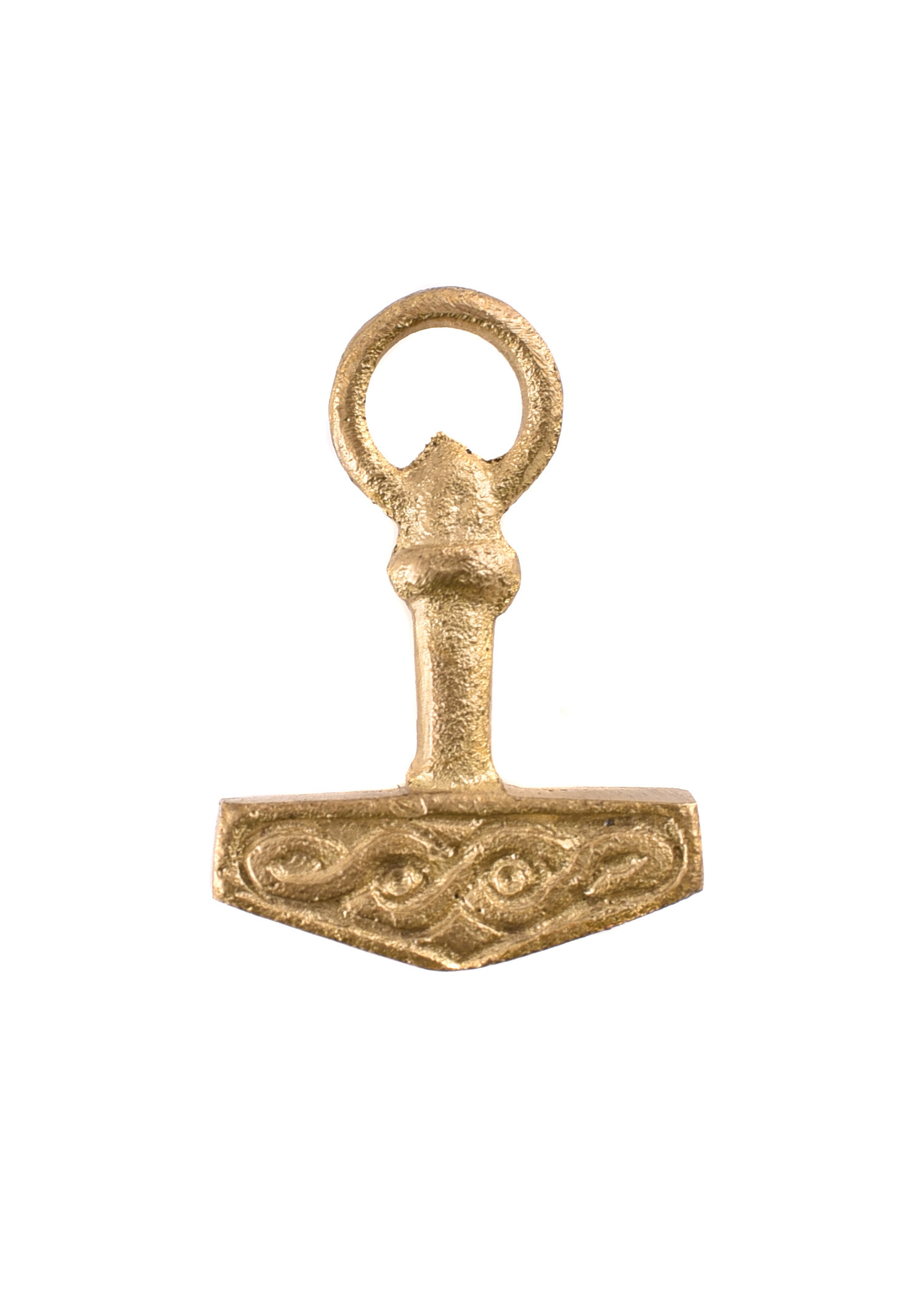 Viking pendant Hammer of Thor, brass (3 cm.)