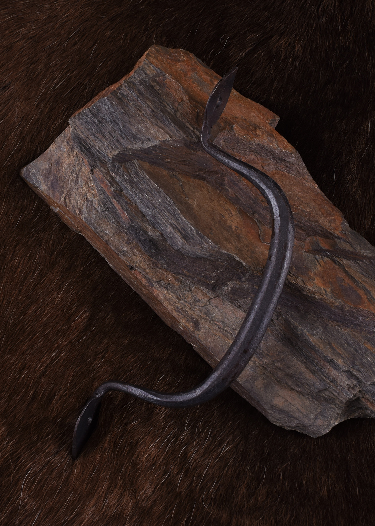 Medieval wrought iron handle (16.5 cm.)