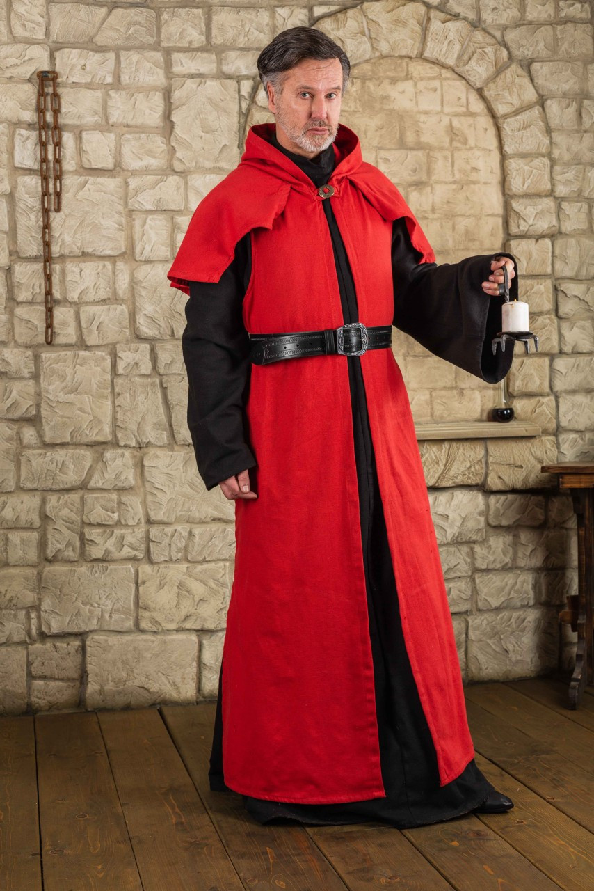 Pilgrims and wizards coat model Abraxas (red cotton)