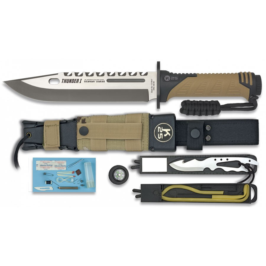 Thunder I Camo Sand Tactical Knife