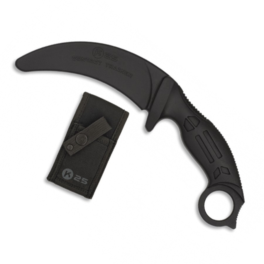 Training knife curved blade K25 black