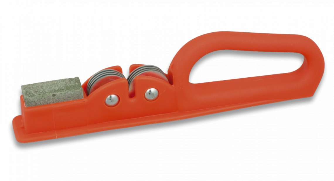 ABS knife sharpener with stone