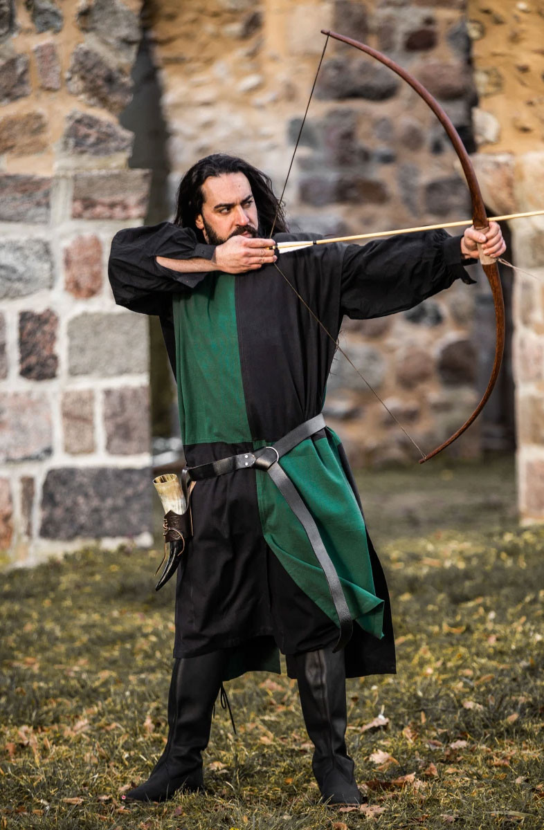 Medieval Tunic Chessboard, black-green