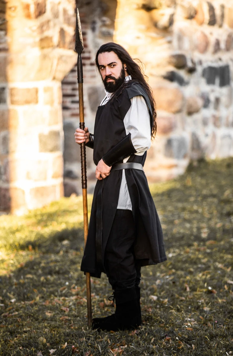 Medieval cotton tunic Frojoerick, black