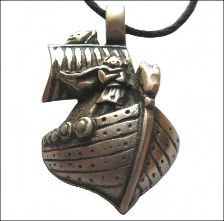 viking ship pendant