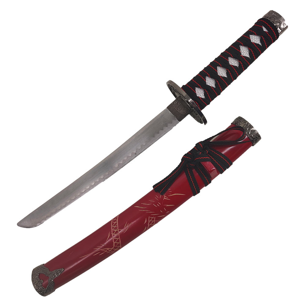 Tanto decorative Dragon saya red (54 cm.)