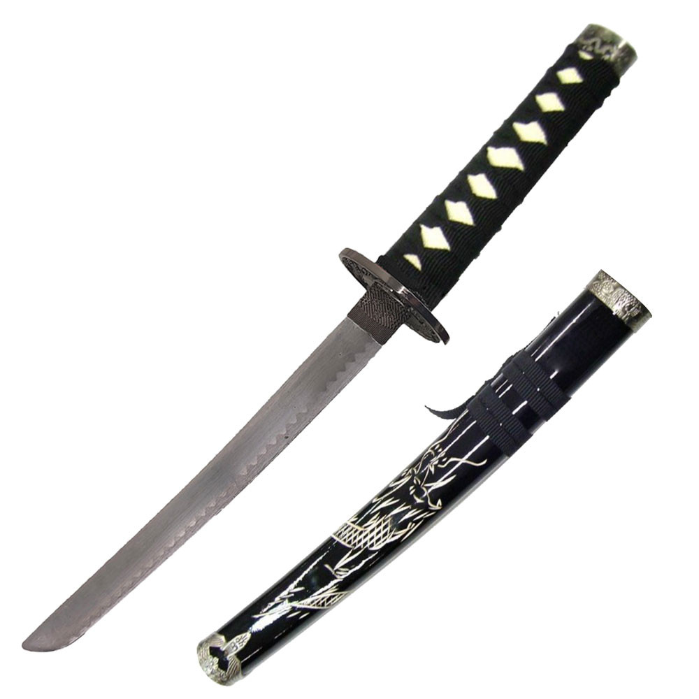 Tanto decorative Dragon saya black (54 cm.)