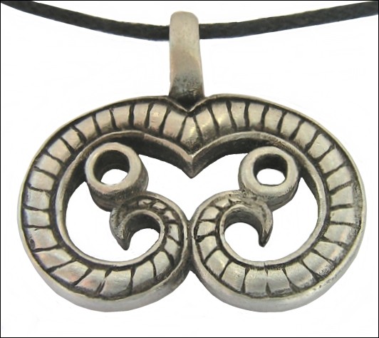 Viking horned pendant