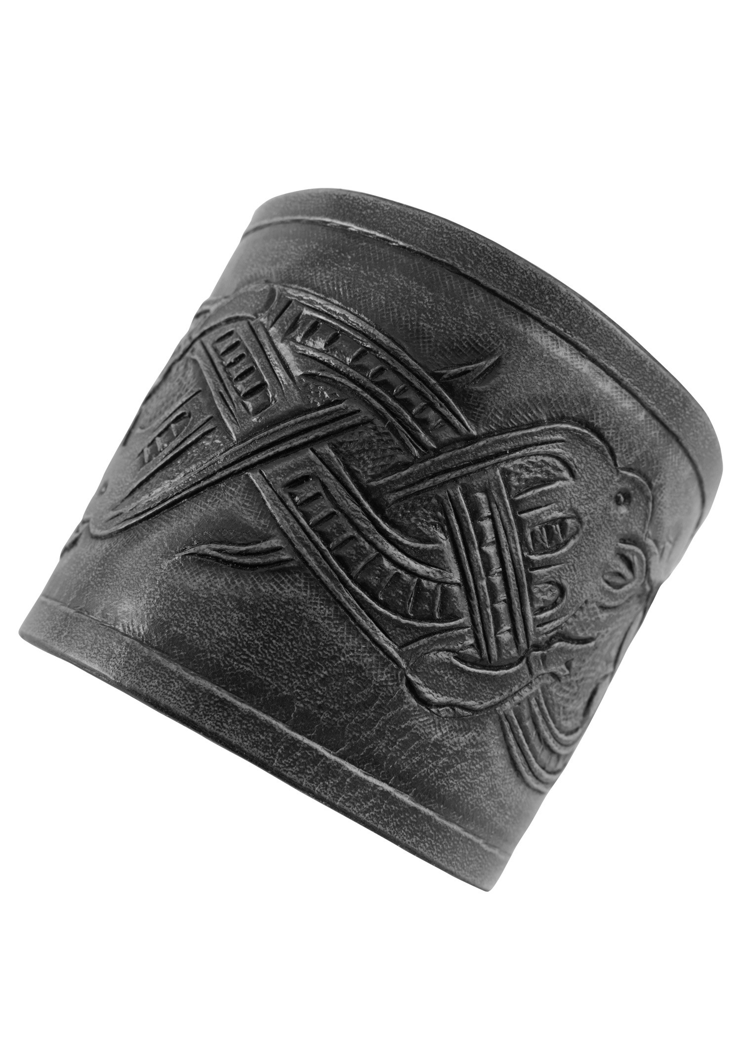 Jelling Style Dragon Embossed Leather Bracelets