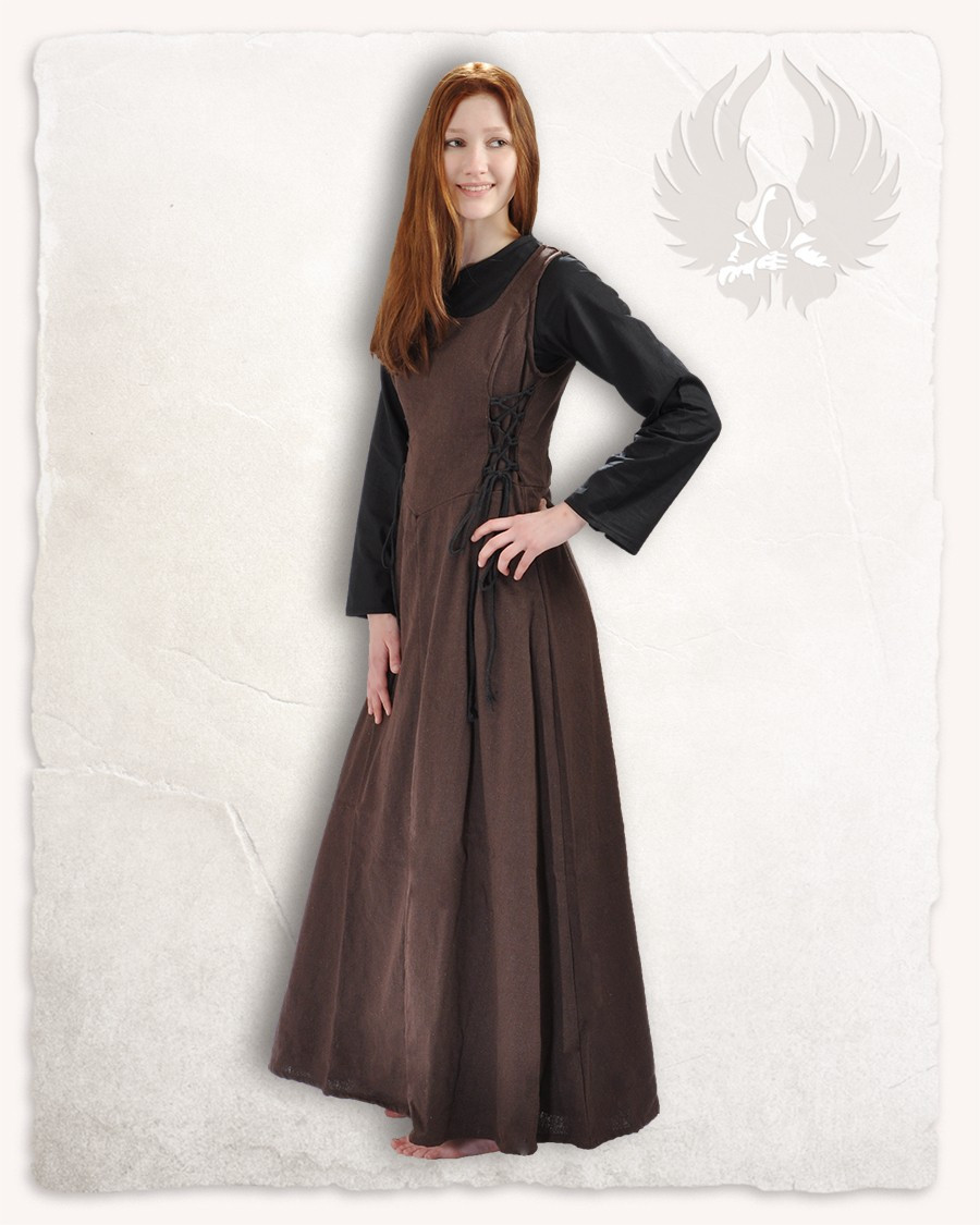 Medieval dress model Uma, brown color