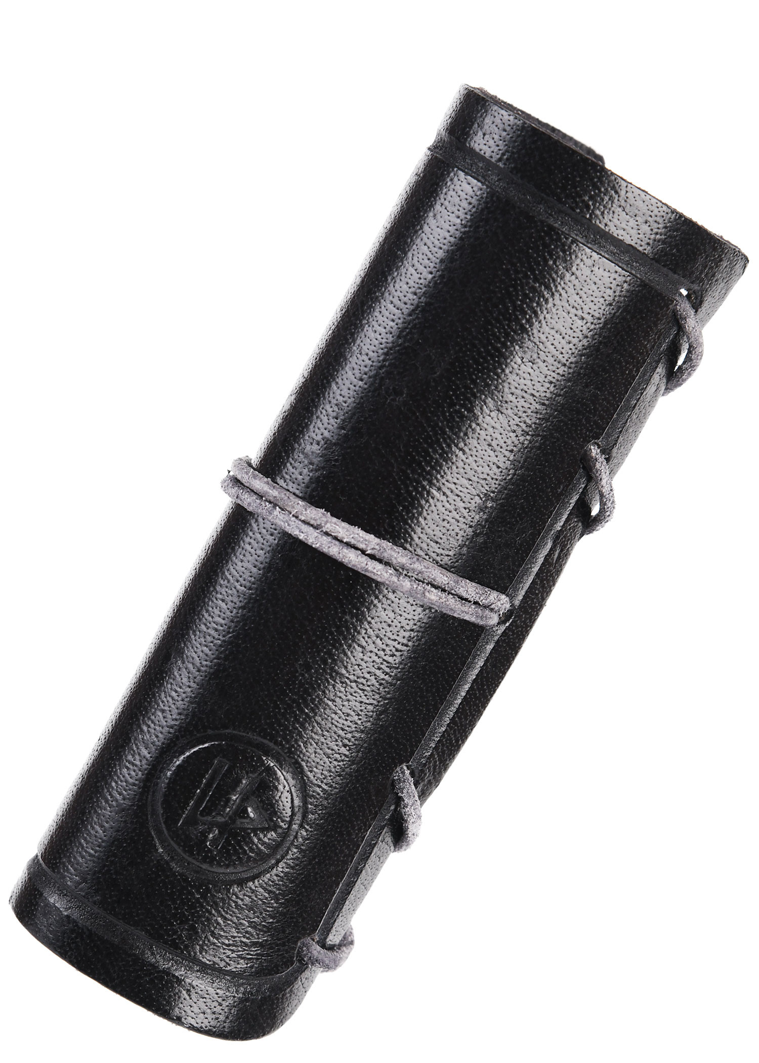 Protective leather guard for axes, black color