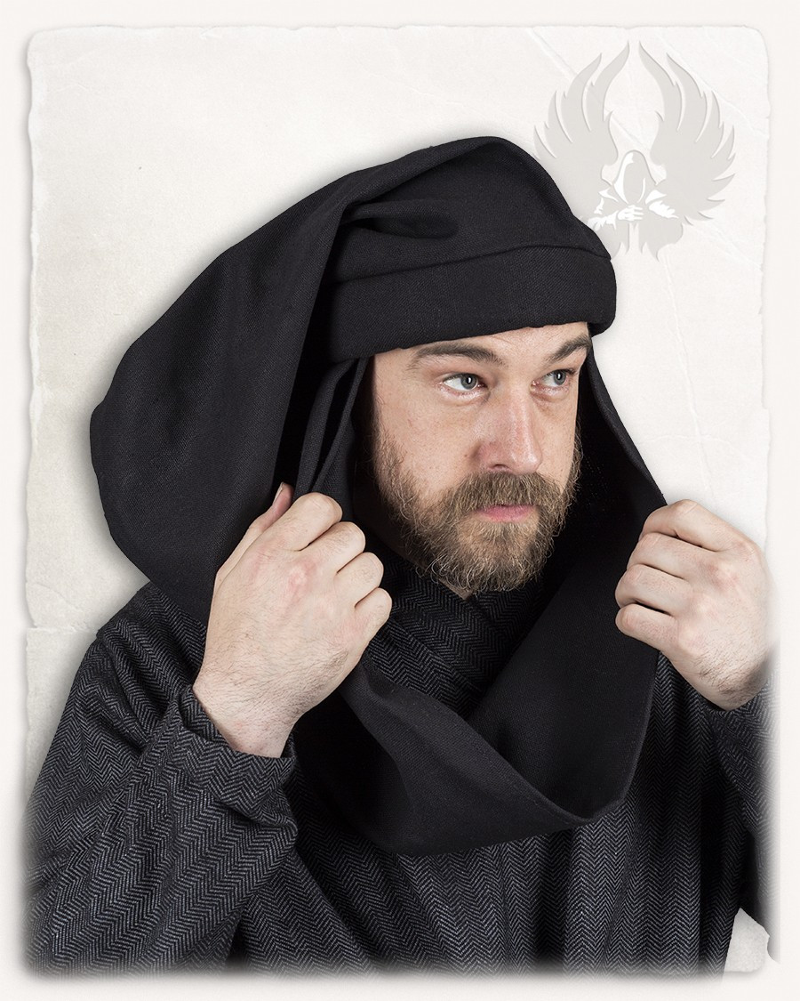 Medieval Rafael unisex cap in cotton, black color
