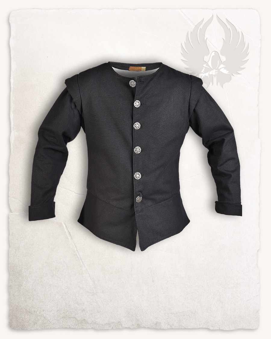 Tilly premium cotton pirate vest, black color