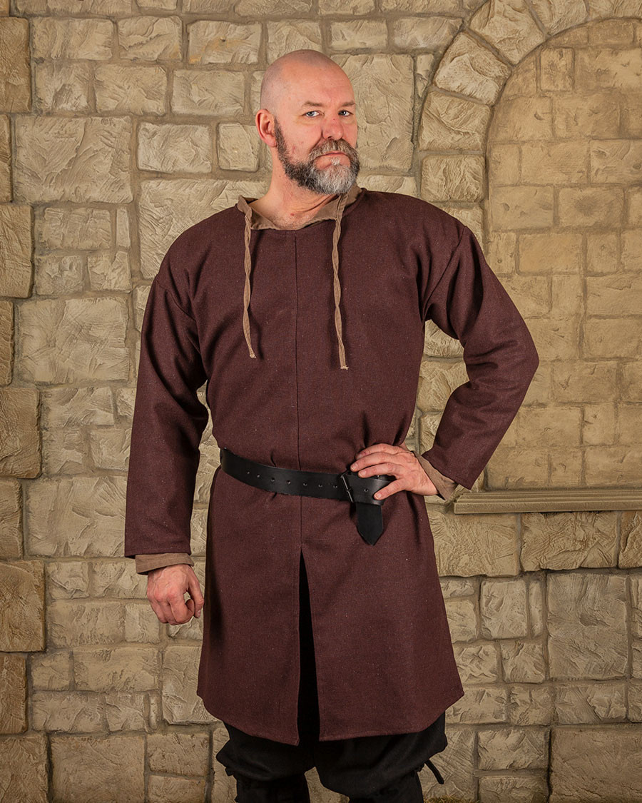 Godwin model brown medieval tunic