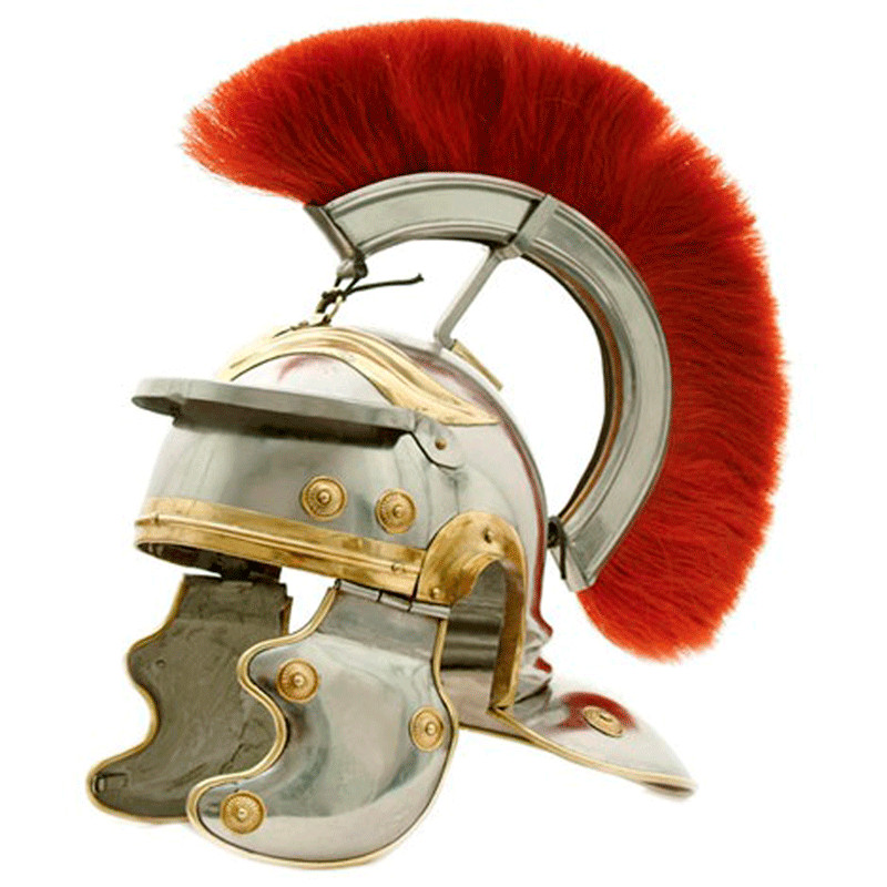 Roman Centurion Helmet - Red Crest