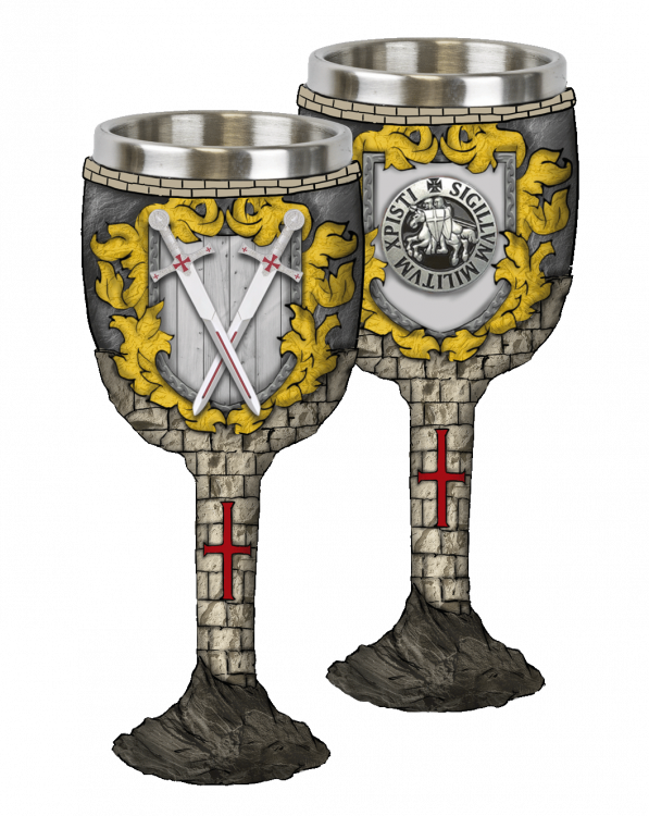 Resin goblet Templar Castle model