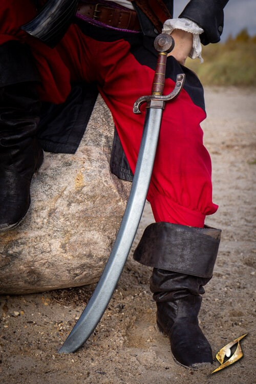 Falchion-type curved pirate saber (90 cm.)