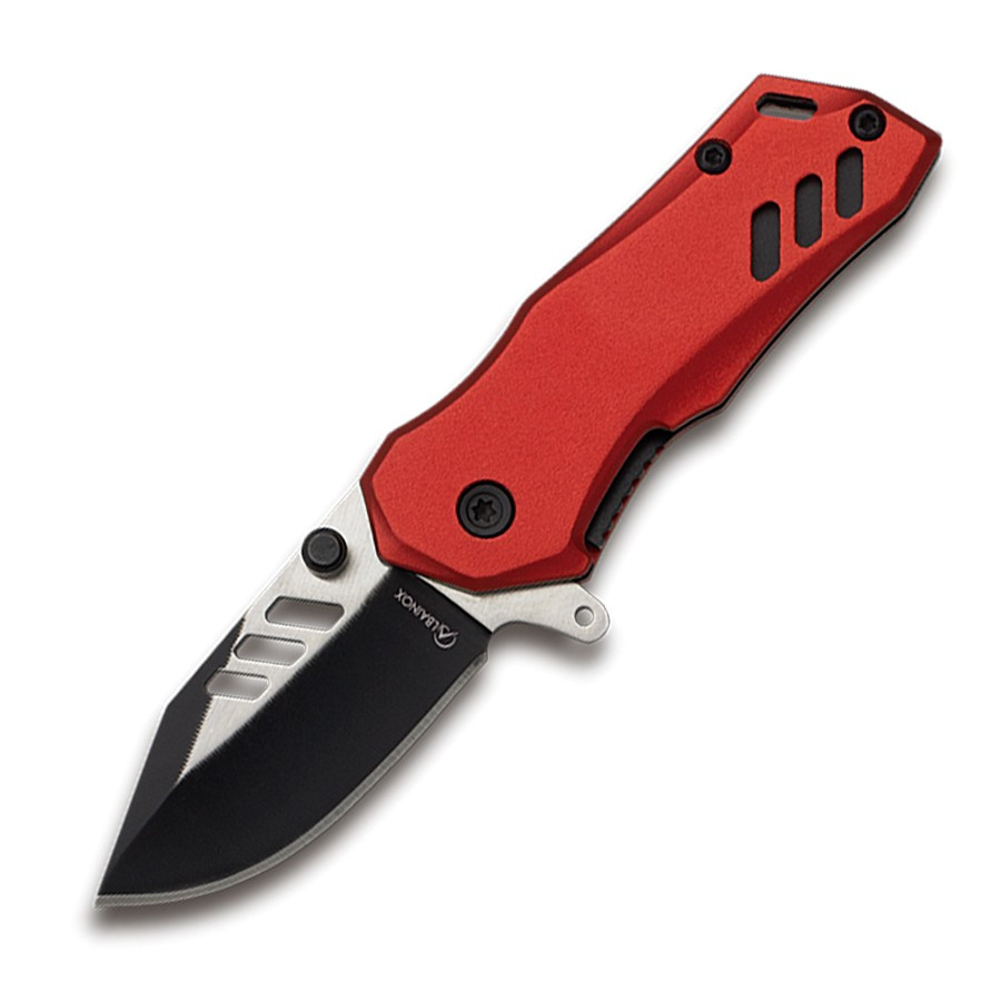 K-25 tactical knife with red aluminum handle