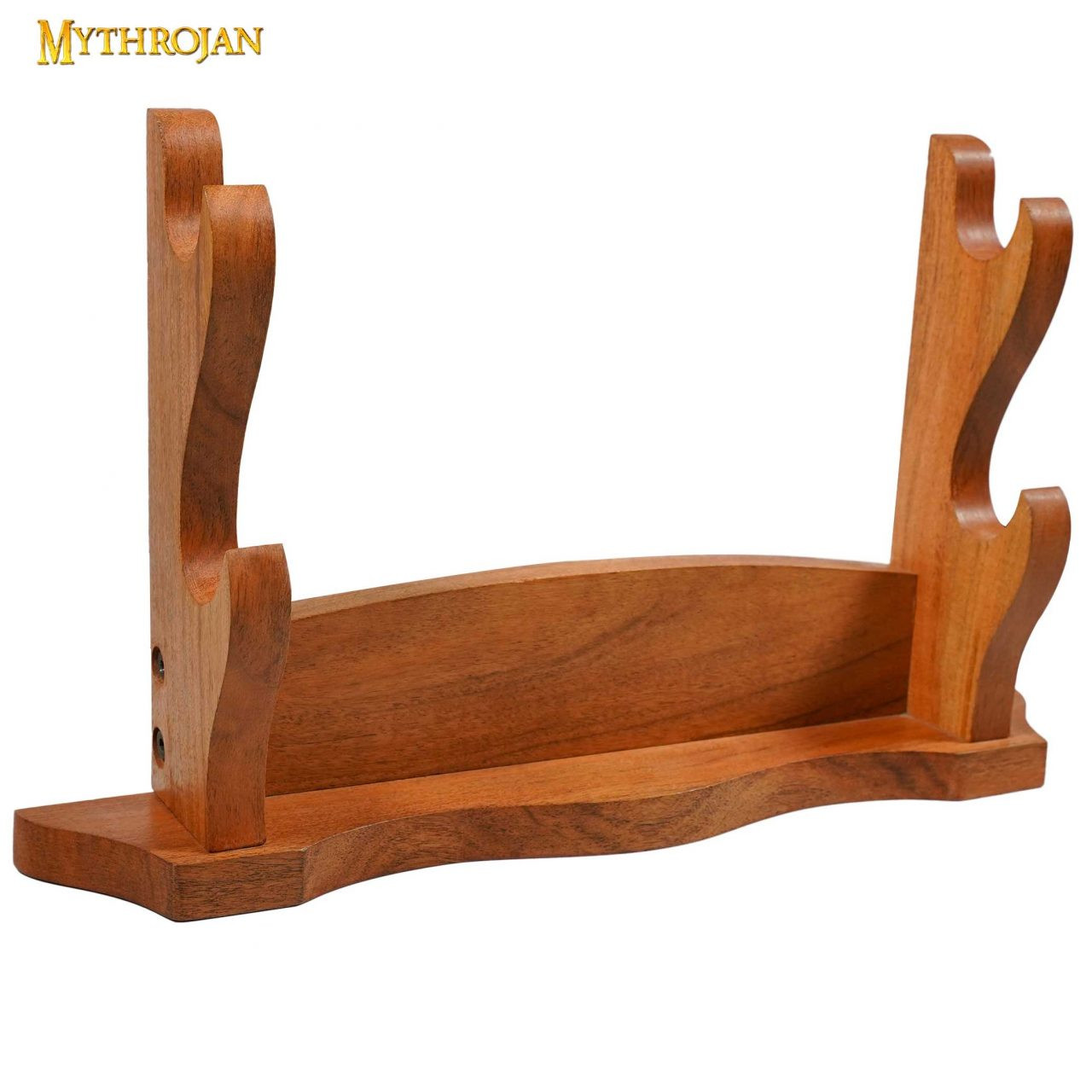 Wooden desktop support for 2 weapons