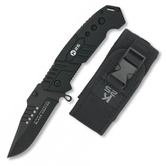 Tactical knife K25 black blade (20.5 cm.)